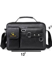 Men & Women Pu Leather Shoulder Bag (Black Shape )