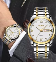 OLEVS Fashion Date Quartz Men Watches  (White)