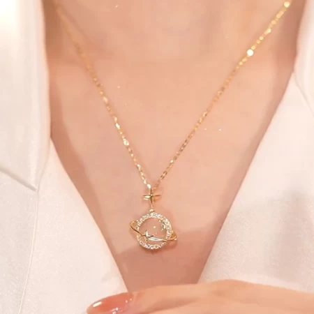 Fantasy Star Moon Myth Chalcedony Necklace