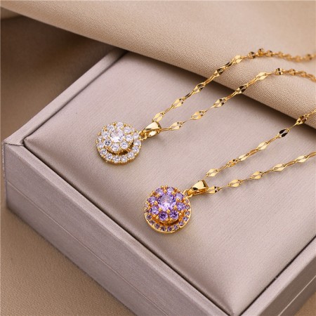 Luxury necklace With Rose Box