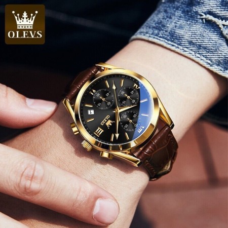 OLEVS Men Watch (Black)